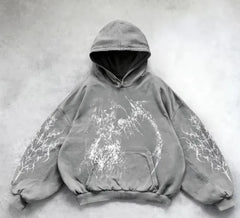 Hooded Printed Hip Hop Y2G Streetwear Sweatshirt
