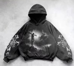 Hooded Printed Hip Hop Y2G Streetwear Sweatshirt